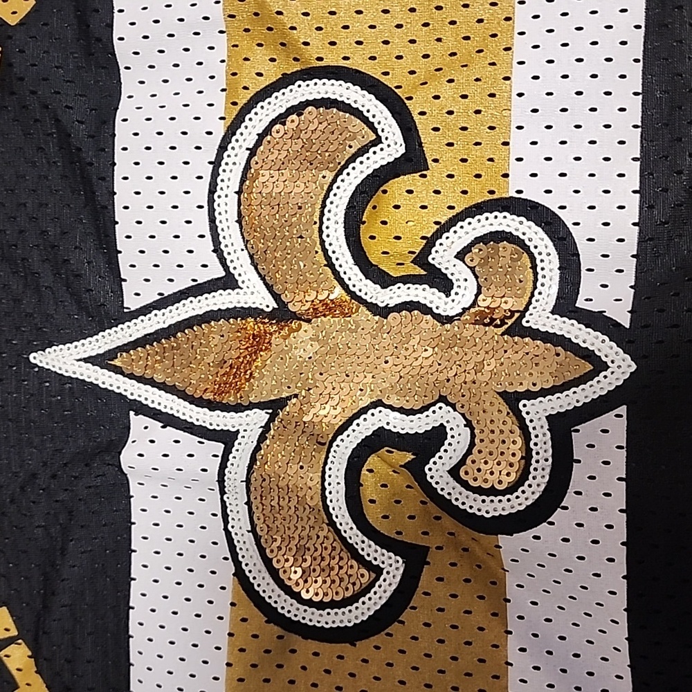 VS PINK NFL New Orleans Saints Sequin Jersey Size M - Picture 3 of 5